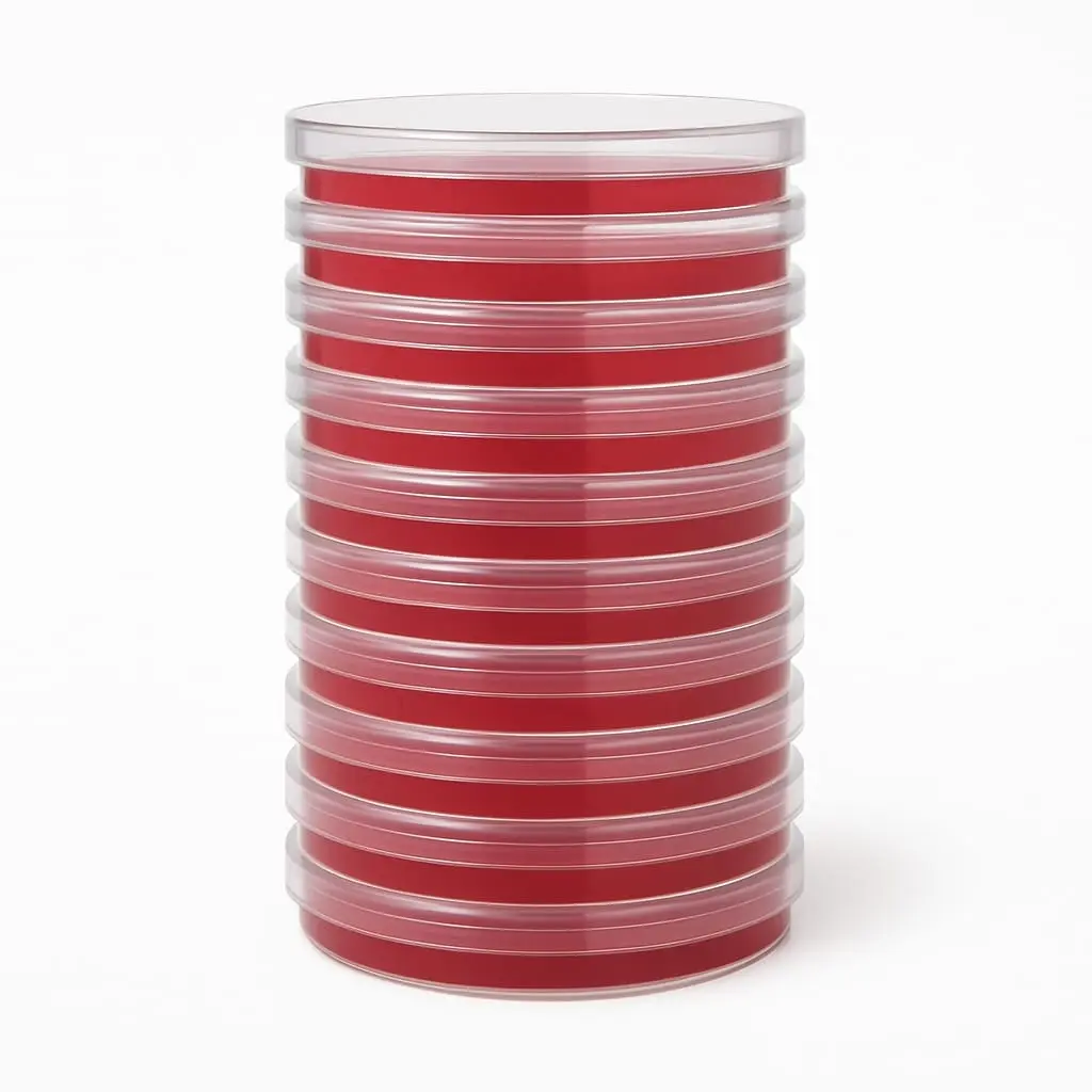 Placas Petri 90x15 mm Agar Bilis y Rojo Violeta 10 pzs BIOCHEMS