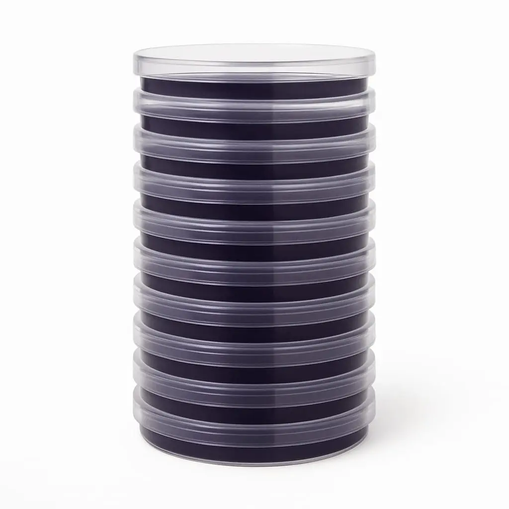 Placas Petri 90x15 mm Agar Eosina y Azul de Metileno 10 pzs