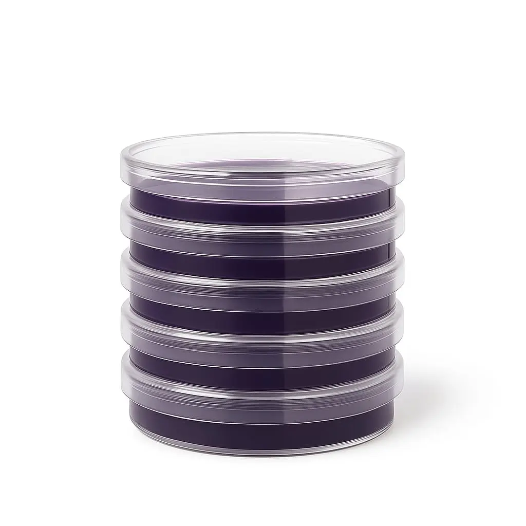 Placas Petri 90x15 mm Agar Eosina y Azul de Metileno 5 pzs