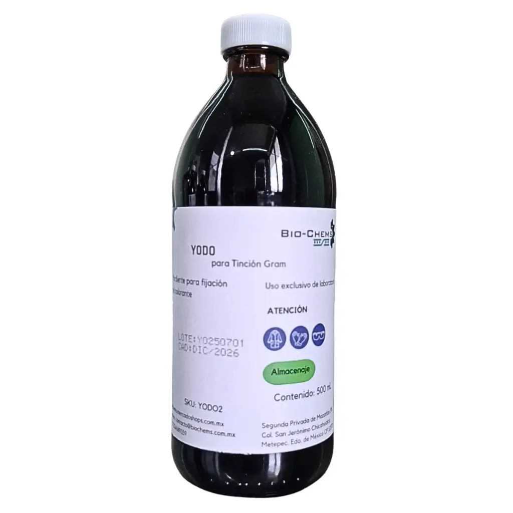Yodo Para Tinción Gram 500 mL