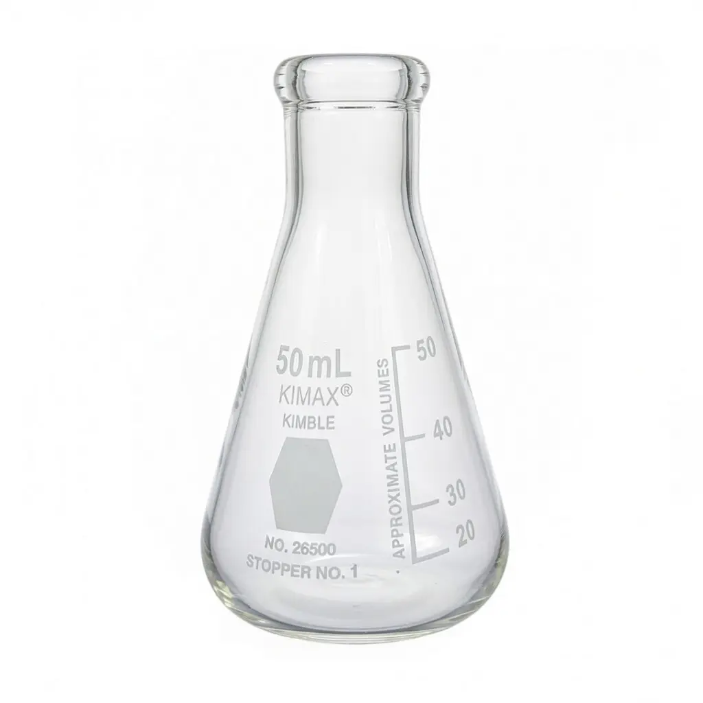 Matraz Erlenmeyer graduado 50 mL KIMAX