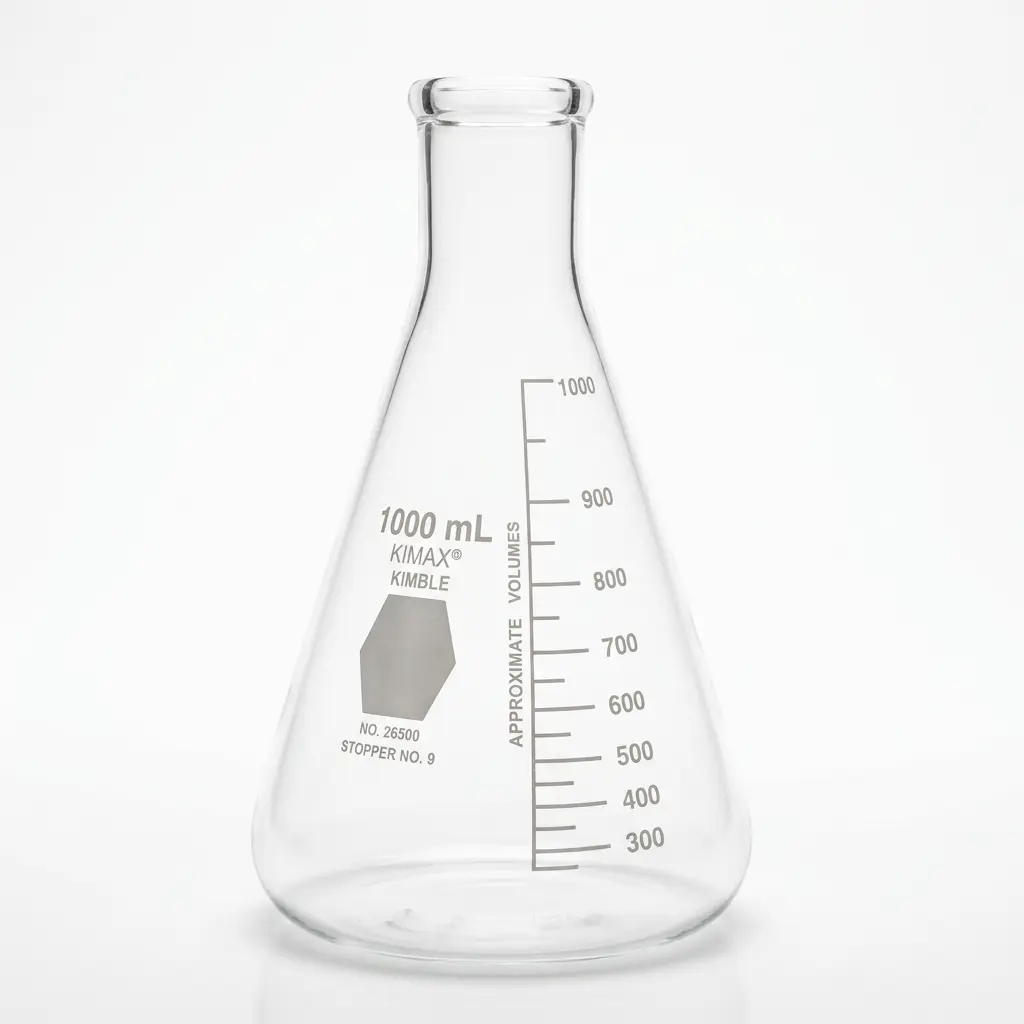 Matraz Erlenmeyer graduado 1 L KIMAX 