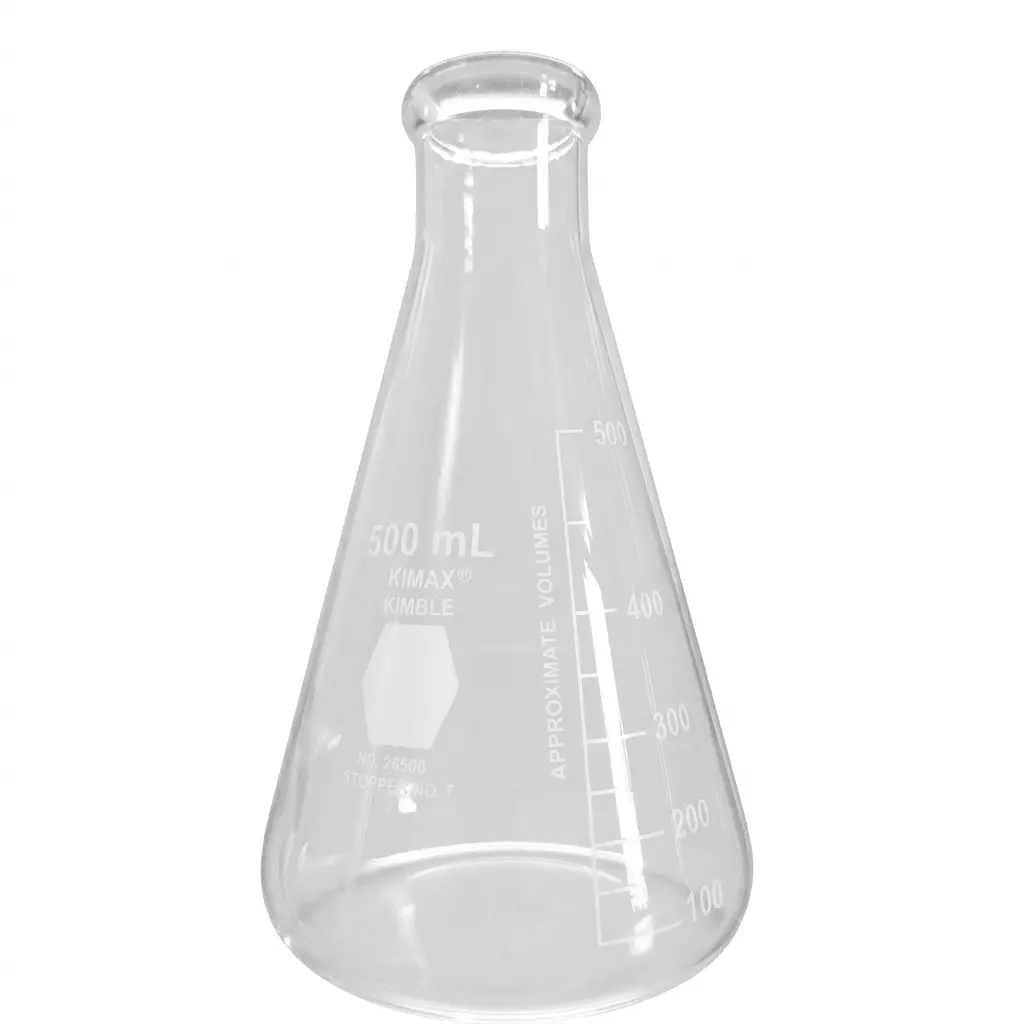 Matraz Erlenmeyer graduado 500 mL KIMAX