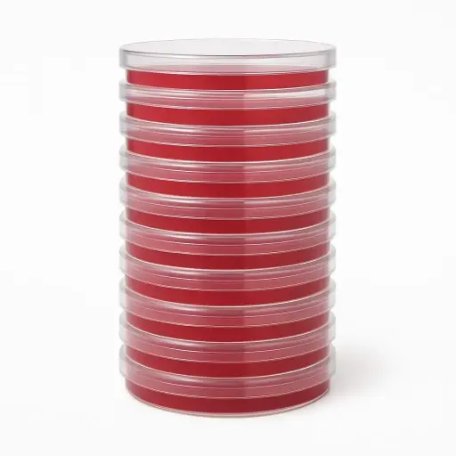[PSYM2ML] Placas Petri 90x15 mm Agar Sal y Manitol 10 pzs BIOCHEMS