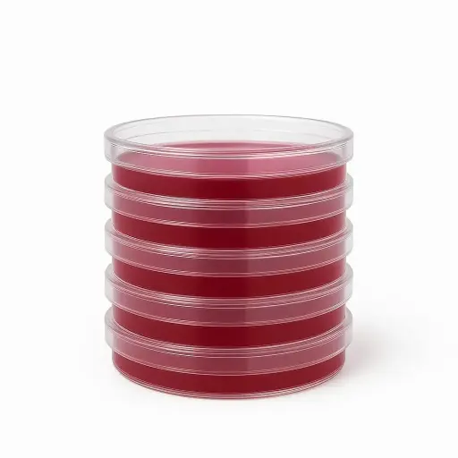 [PSYM1ML] Placas Petri 90x15 mm Agar Sal y Manitol 5 pzs BIOCHEMS